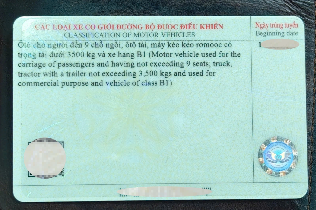 Bằng lái mới