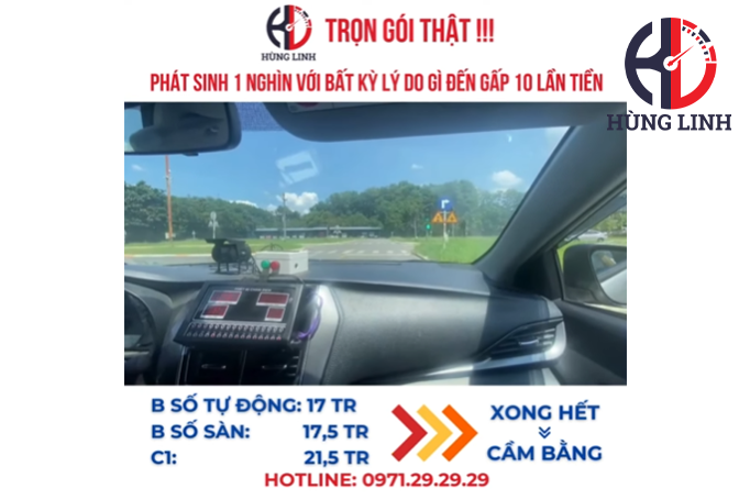 Làm quen xe thiết bị tự tin hoàn thành bài thi kết thúc 111
