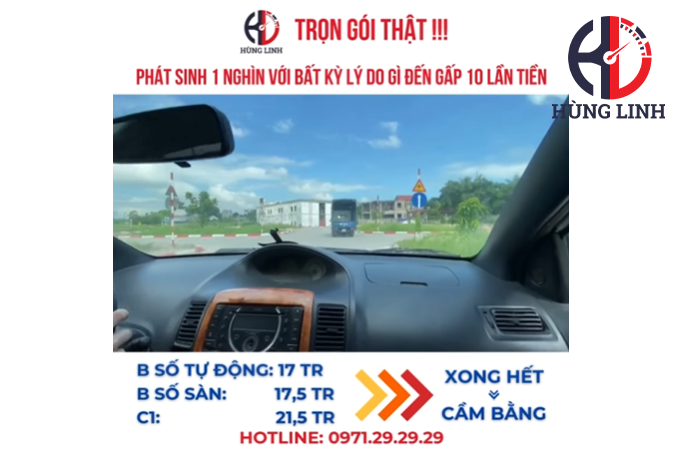 Luyện kỹ năng đường vòng quanh co giữ côn, rà phanh, đi chậm chắc tay