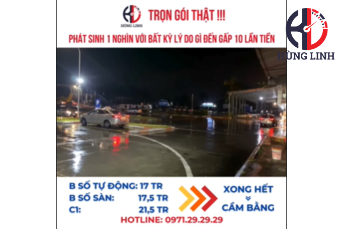 Buổi tối vẫn sáng đèn – Dạy Lái Hùng Linh đồng hành cùng học viên trên xe thiết bị
