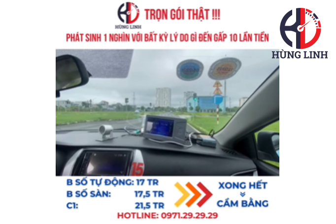 Hướng dẫn học viên tập sa hình trong buổi chạy xe chip trước kỳ thi