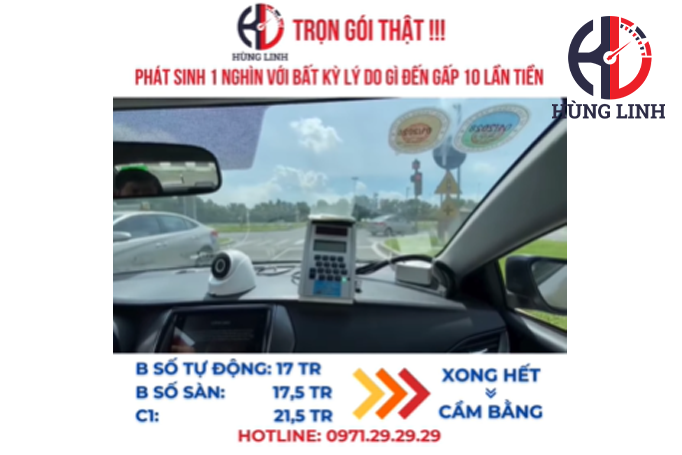 Hướng dẫn học viên tập sa hình trên xe thiết bị trước kỳ sát hạch