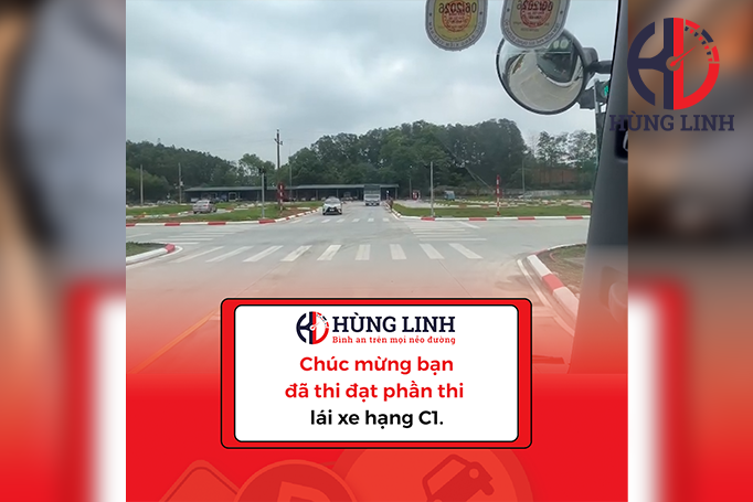 Chúc mừng bạn đã thi đạt phần thi lái xe hạng C1.