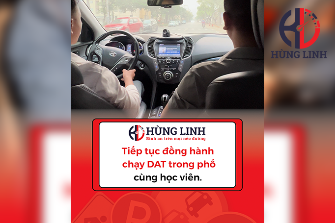 Tiếp tục đồng hành chạy DAT trong phố cùng học viên.